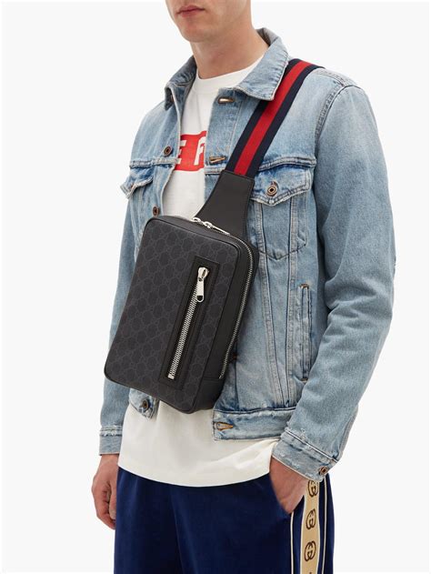 black gucci bag men|gucci men's cross body bag.